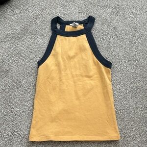 Forever 21 Kids Mustard and Navy Tank Top